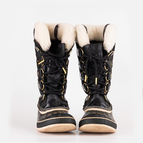 Sorel Joan of Arctic Holiday leather shearling boots Women’s size 11 - Picture 8 of 15